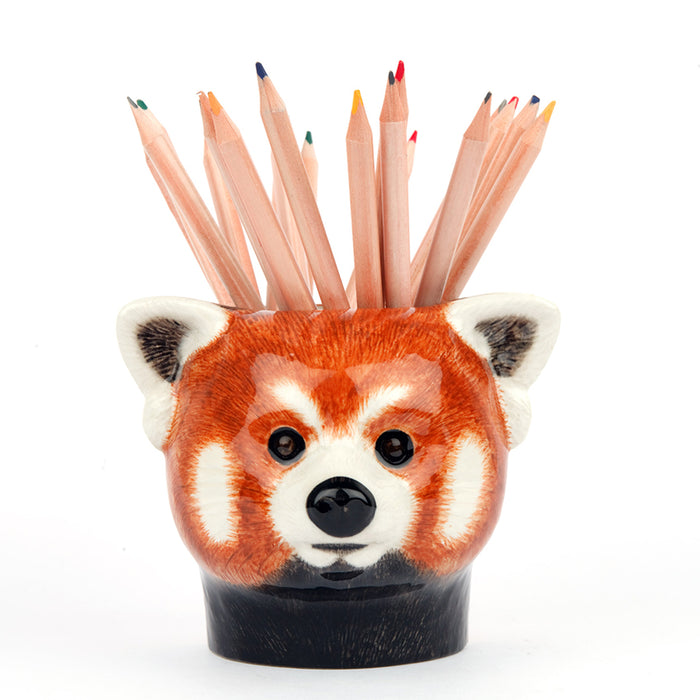 Red Panda Pencil Pot - Quail Ceramics