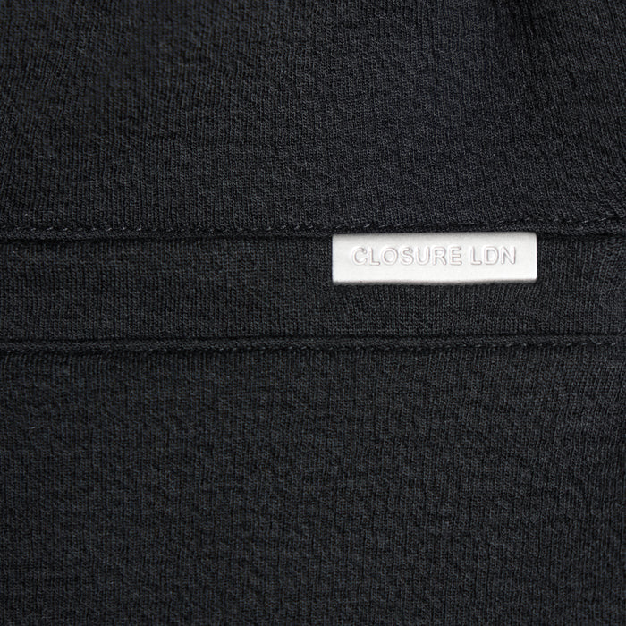 Relaxed Crinkle Twinset | Black