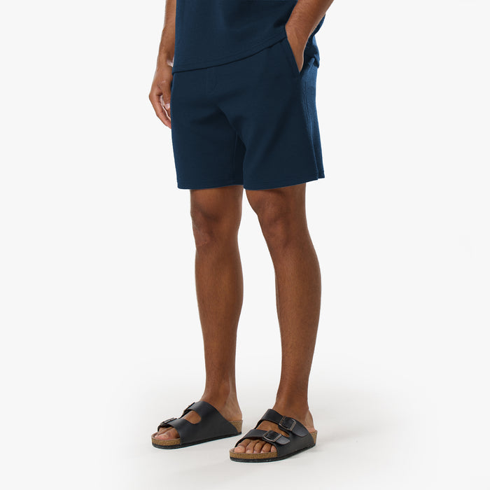 Relaxed Crinkle Twinset | Navy