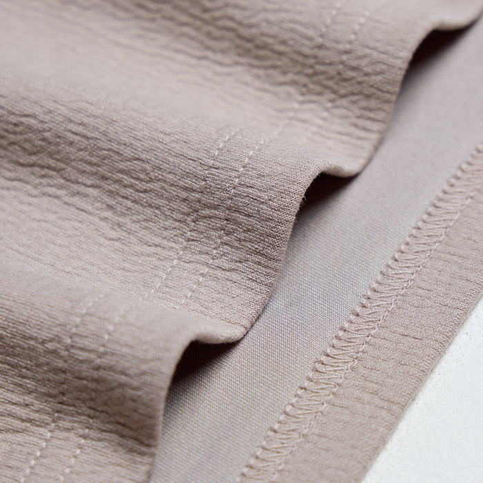 Relaxed Crinkle Twinset | Stone