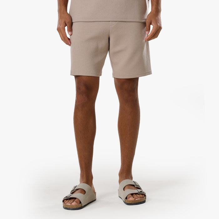 Relaxed Crinkle Twinset | Stone
