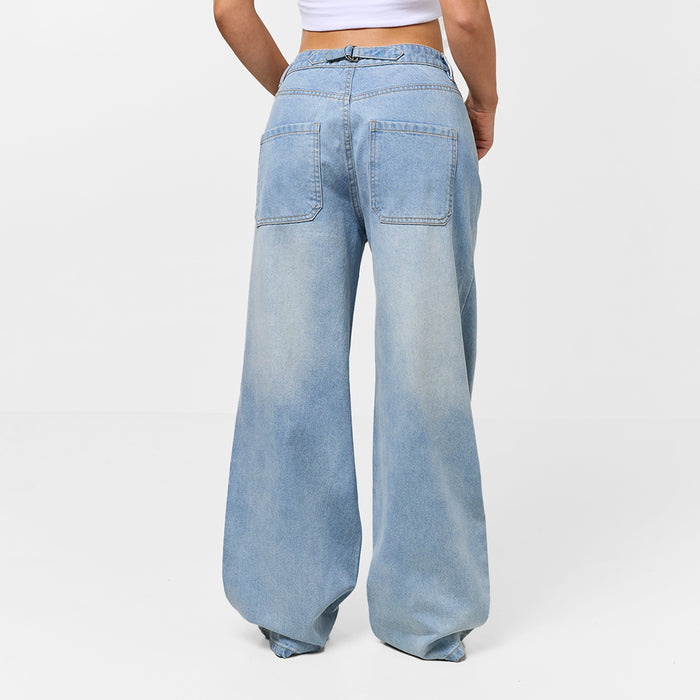 Relaxed Fit Denim Jeans | Light Blue Wash