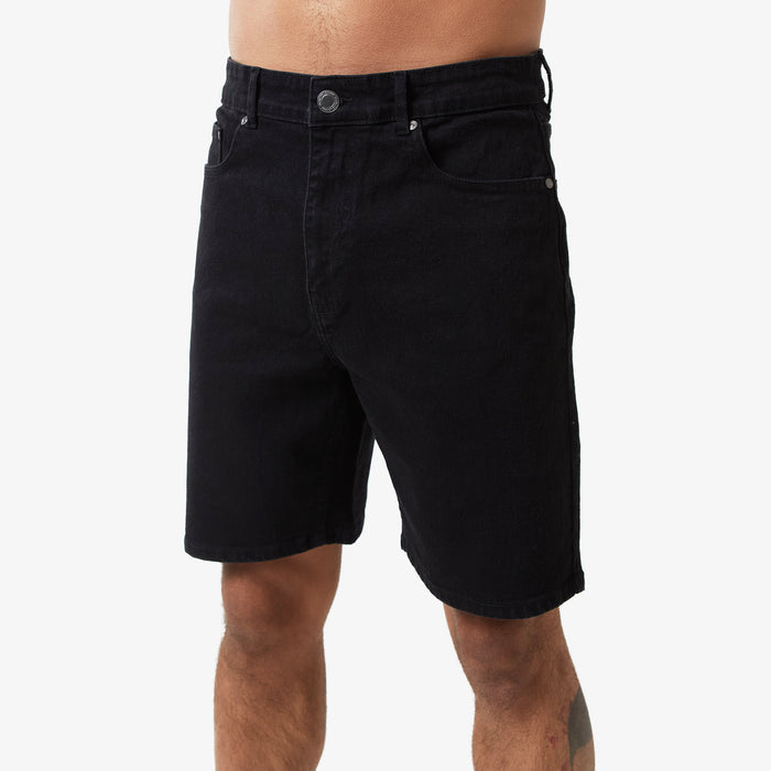 Relaxed Fit Denim Short | Black