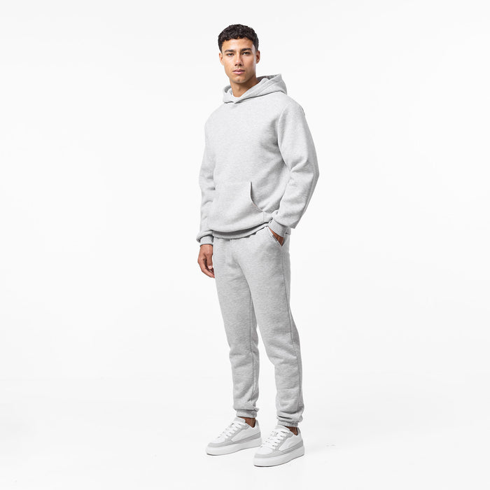 Relaxed Fit Hoodie | Grey Marl