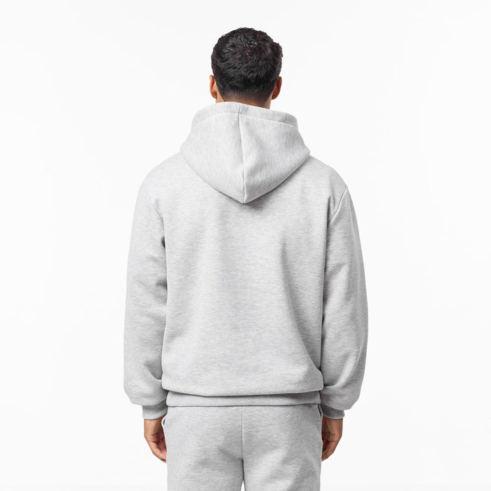 Relaxed Fit Hoodie | Grey Marl