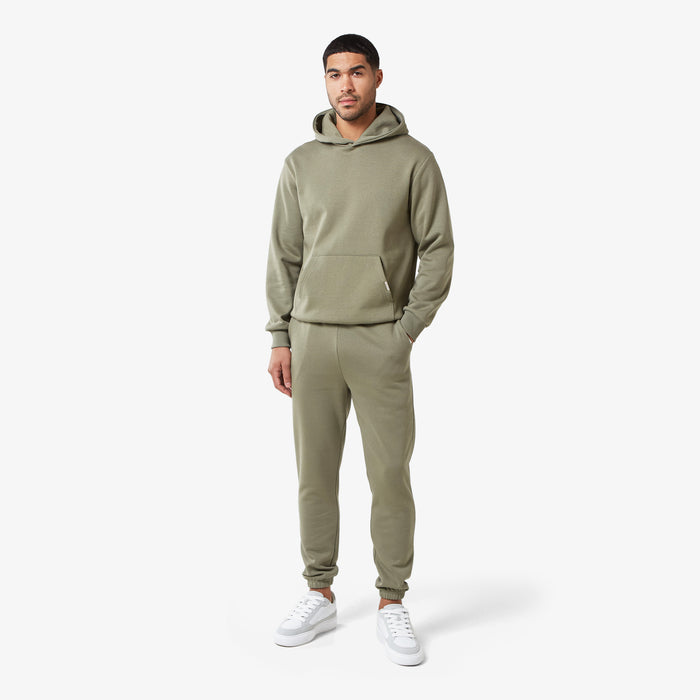 Relaxed fit hoodie for men in olive green