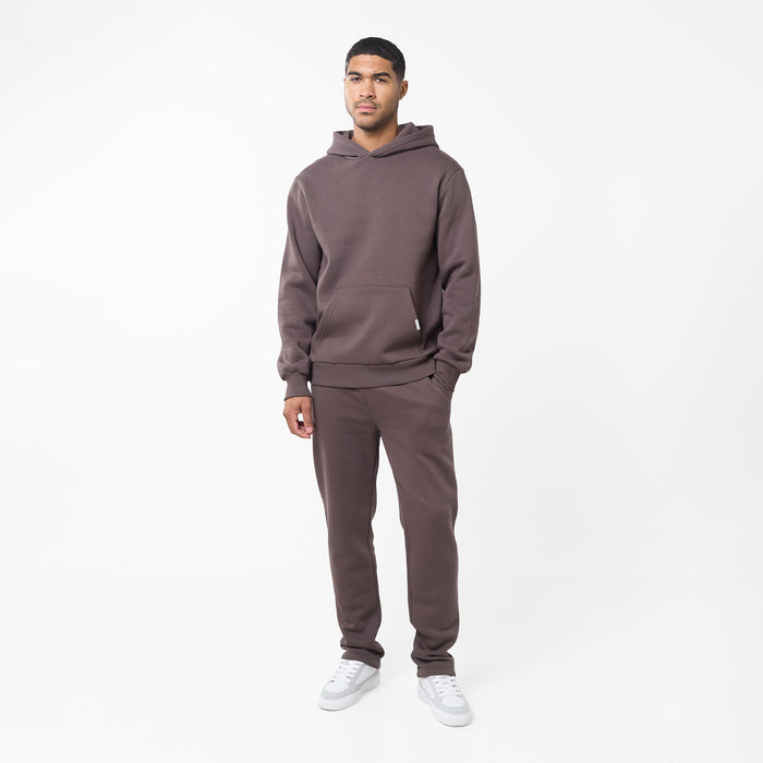 Relaxed Fit Open Hem Jogger | Dark Brown