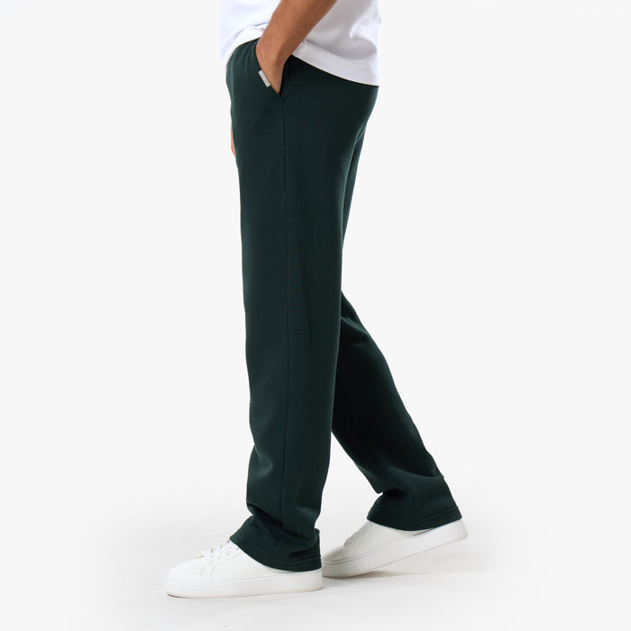 Relaxed Fit Open Hem Jogger | Forest Green