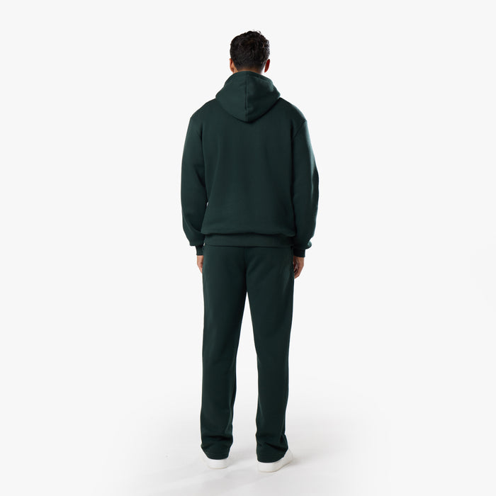 Relaxed Fit Open Hem Jogger | Forest Green