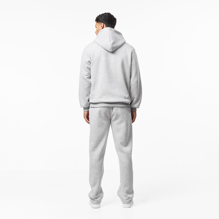 Full rear view of the Relaxed Fit Tracksuit in Grey Marl