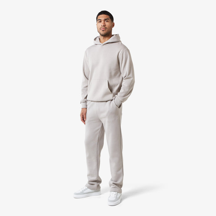 Men's  Stone Relaxed Fit Open Hem Tracksuit  Closure London  Front View