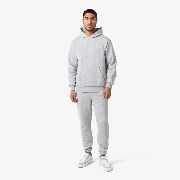 Men's  Grey Marl Relaxed Fit Signature Tracksuit  Closure London  Front View
