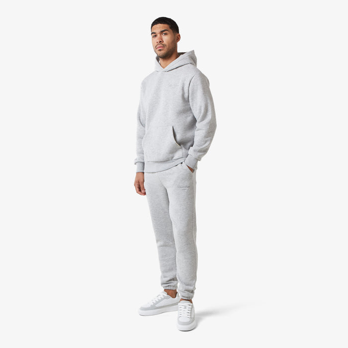Relaxed Fit Signature Tracksuit | Grey Marl