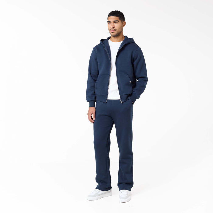 Relaxed Full Zip Hoodie | Navy