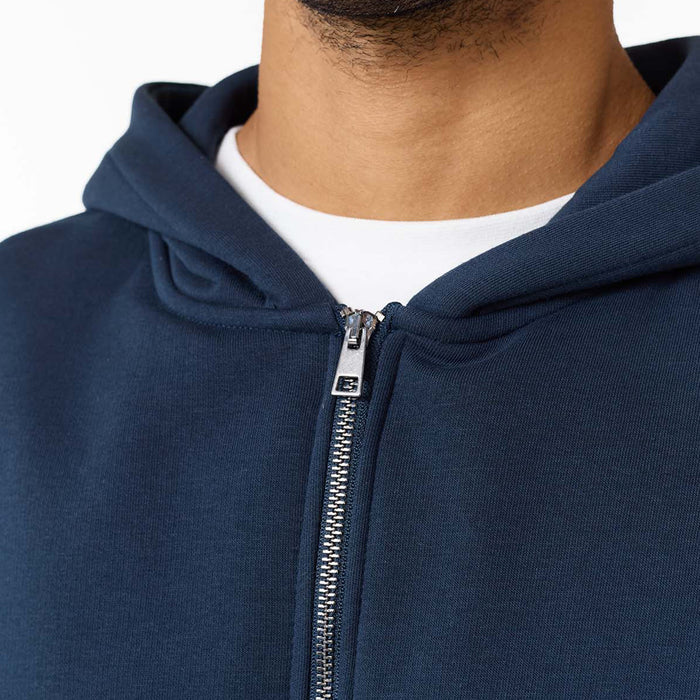 Relaxed Full Zip Hoodie | Navy