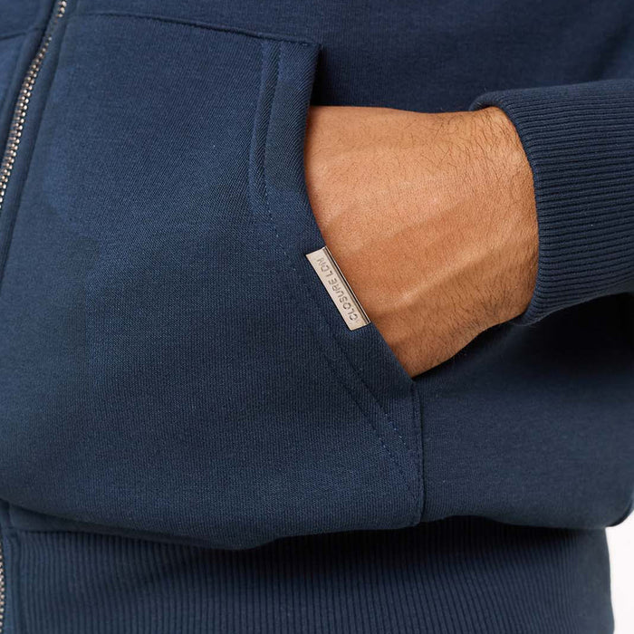 Relaxed Full Zip Hoodie | Navy