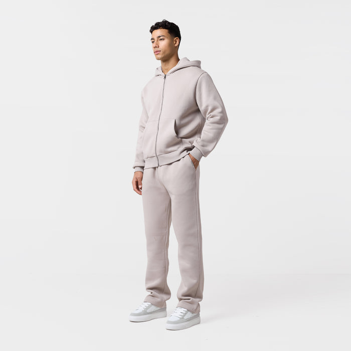 Relaxed Full Zip Hoodie | Sand