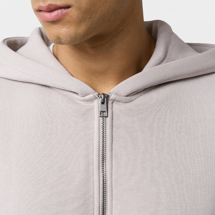 Relaxed Full Zip Hoodie | Sand