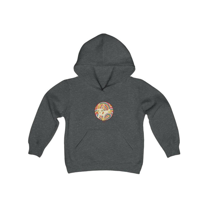 Retro White Kitty Heavy Blend Youth Hoodie - Billyforce Shop