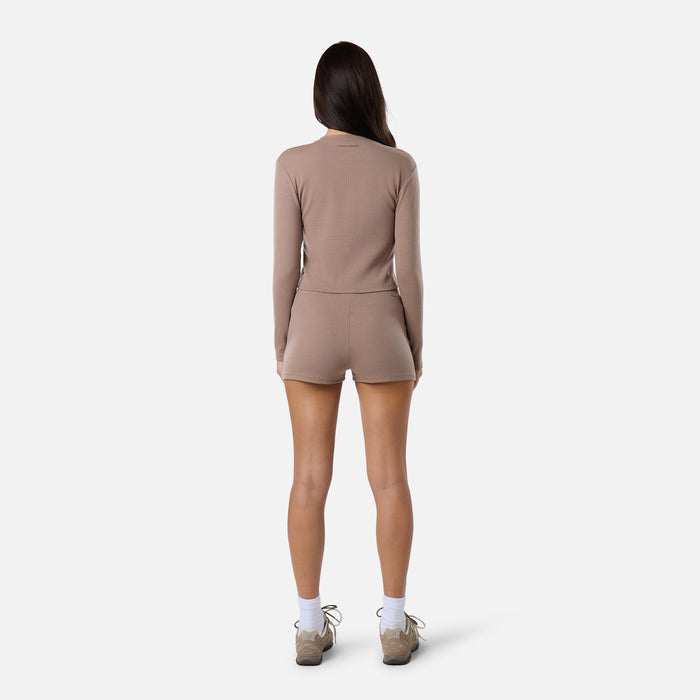 Ribbed Button Up Top | Mocha