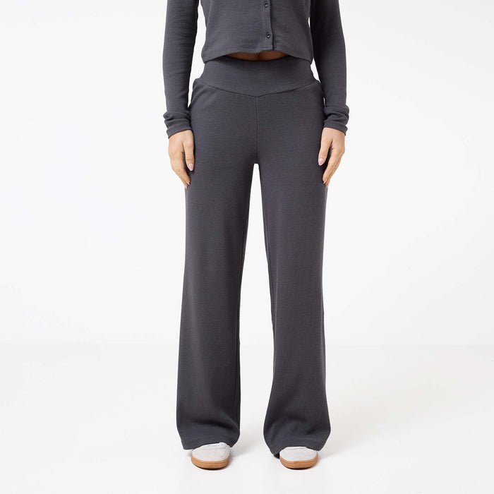 Ribbed Open Hem Set | Charcoal