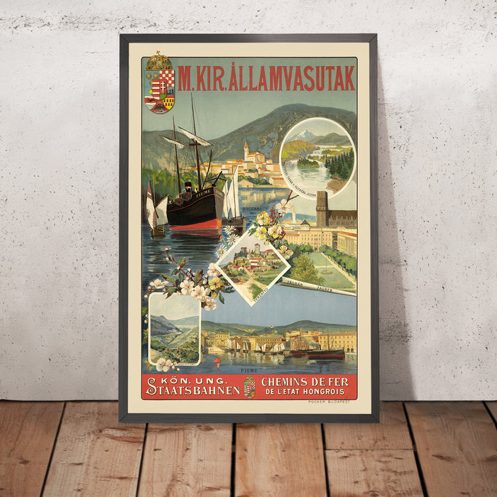 A framed image of