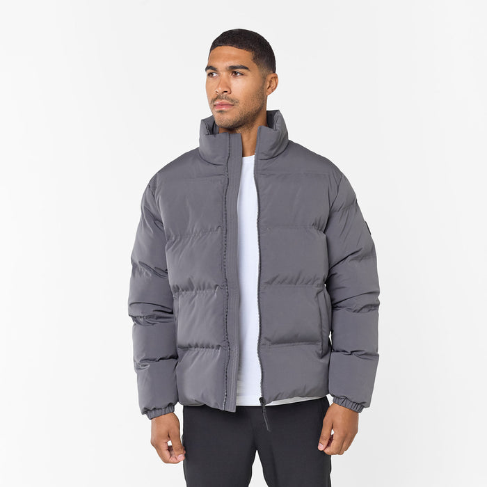Ripstop Funnel Puffer | Charcoal