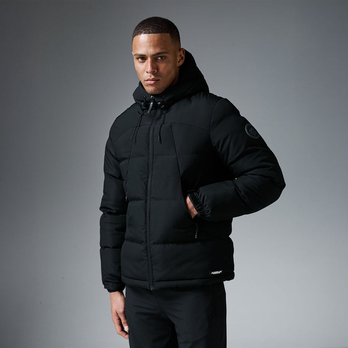 Ripstop Racer Puffer Jacket | Black