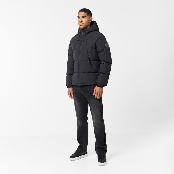 Ripstop Racer Puffer Jacket | Black