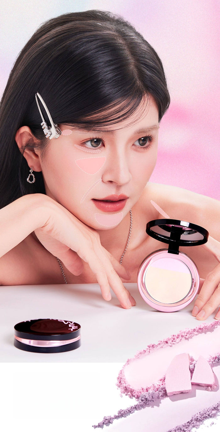 ROCK SWEET Long-wear Oil-control 2-color Pressed Powder T5548