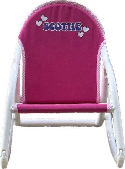 Rockers  by Hoohobbers- Hot Pink with White