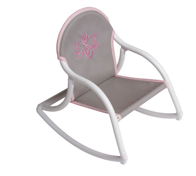 Grey with Pink Trim / No Motif- Name or initials only