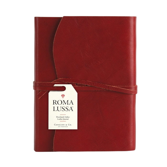 Roma Lussa Italian Red Leather Journal - Cavallini & Co.
