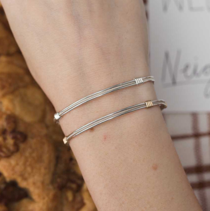 Ronaldo Be Kind Silver/Gold Bracelet Bracelets in at Wrapsody