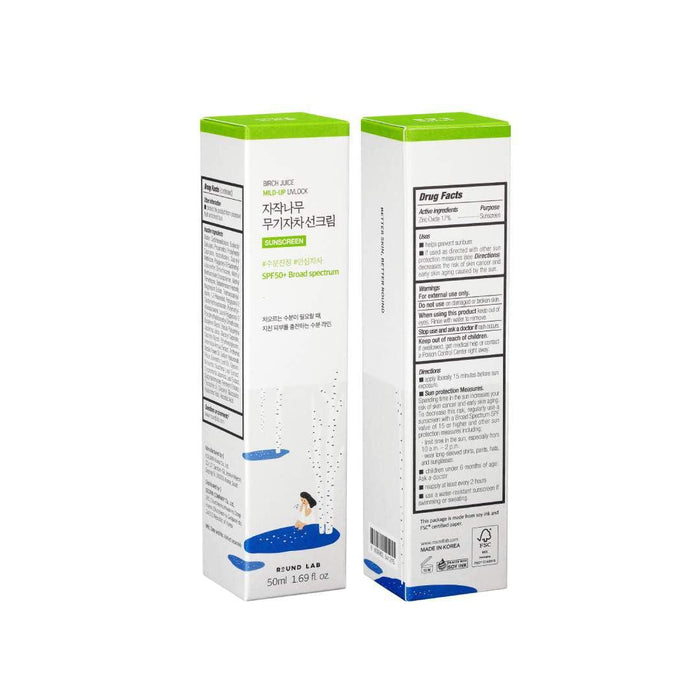 ROUND LAB Birch Juice Mild-Up Sunscreen UV Lock SPF50+ 50 mL