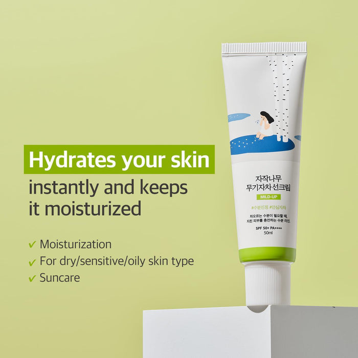 ROUND LAB Birch Juice Mild-Up Sunscreen UV Lock SPF50+ 50 mL