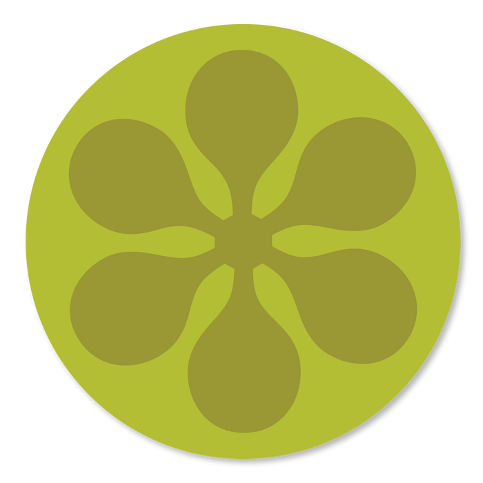 Round Modfest Vinyl Placemat - Chartreuse - Destination PSP