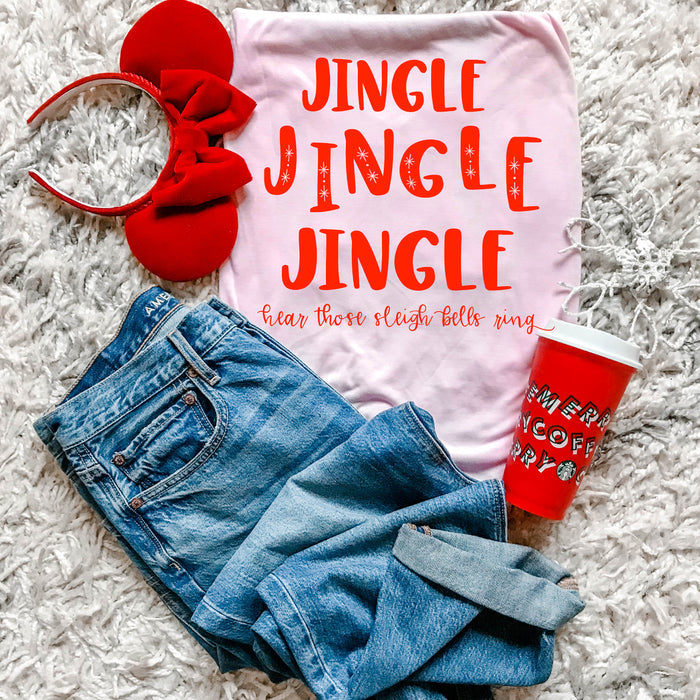 Rudolph Santa Claus Jingle Bells Christmas Holiday Short-Sleeve Unisex T-Shirt