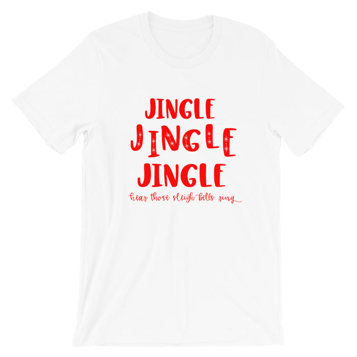 Rudolph Santa Claus Jingle Bells Christmas Holiday Short-Sleeve Unisex T-Shirt