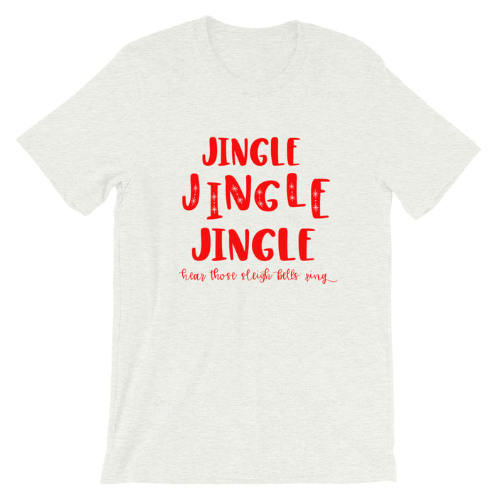 Rudolph Santa Claus Jingle Bells Christmas Holiday Short-Sleeve Unisex T-Shirt