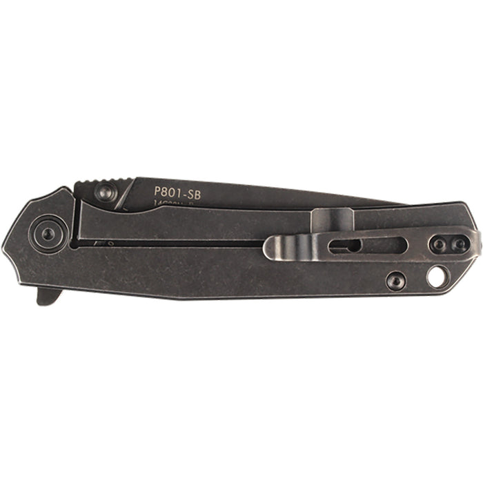 Ruike P801 everyday carry folding knife, closed position view.