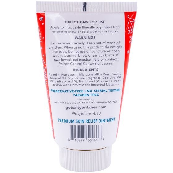 Salty Britches Winter Skin Relief Ointment, back