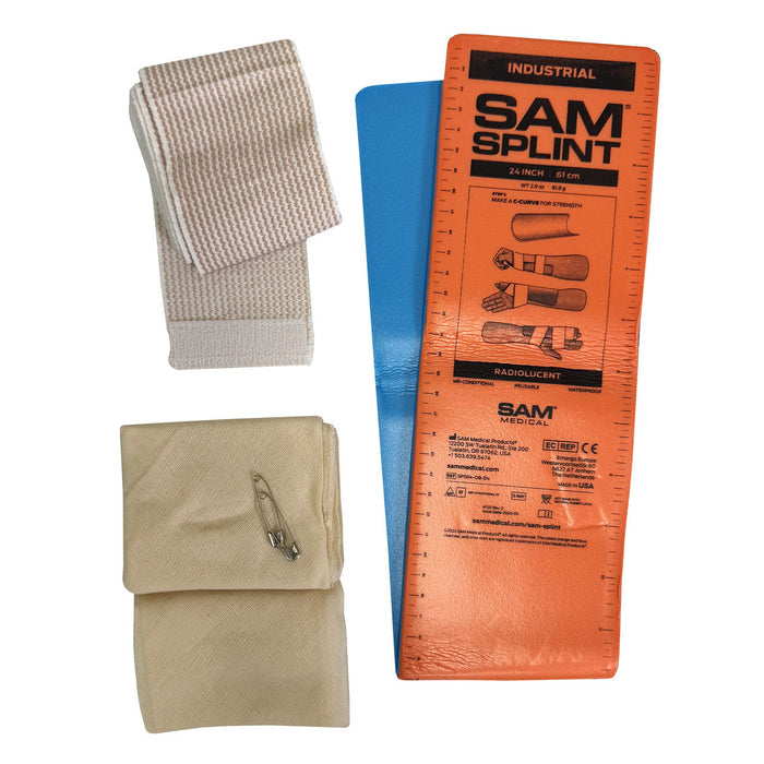 SAM Splint Sling Combo Pack (24" SAM Splint, 3” Elastic Bandage and Triangular Bandage)