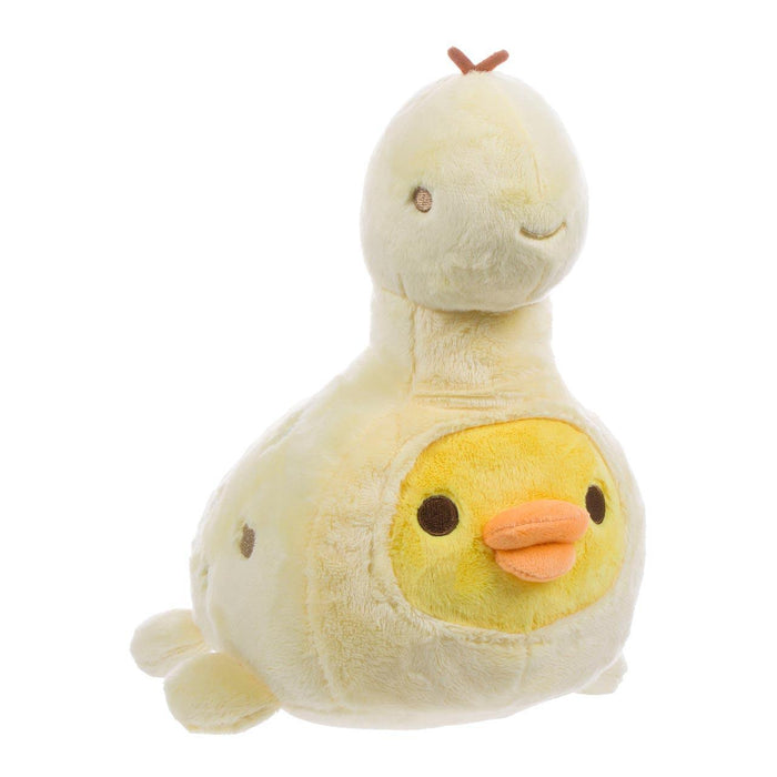 San-X Rilakkuma Kiiroitori Original Plays With Dino Series Plush - Pastel Yellow