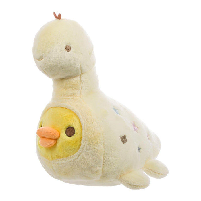 San-X Rilakkuma Kiiroitori Original Plays With Dino Series Plush - Pastel Yellow