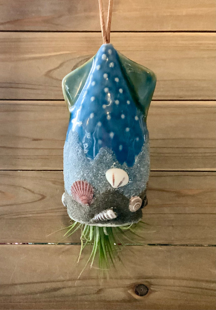 Sandy Seashell Squid Plant Holder