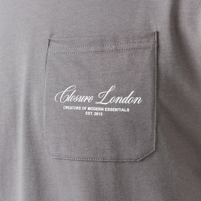Script Logo Pocket T-Shirt | Brown