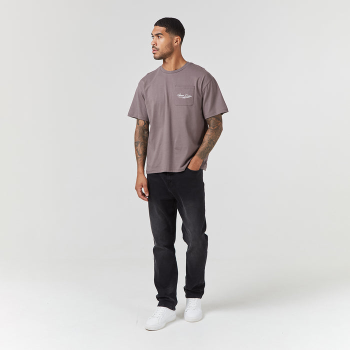 Script Logo Pocket T-Shirt | Brown