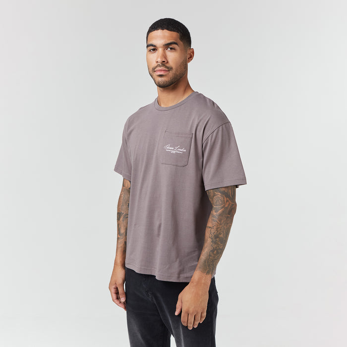 Script Logo Pocket T-Shirt | Brown