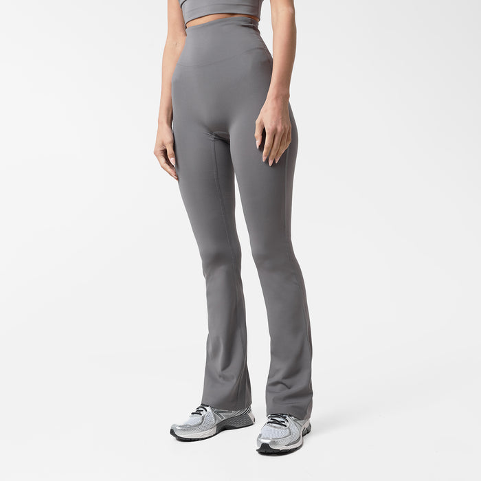 Women's  Grey Second Skin Flare Legging  Closure London  Front View